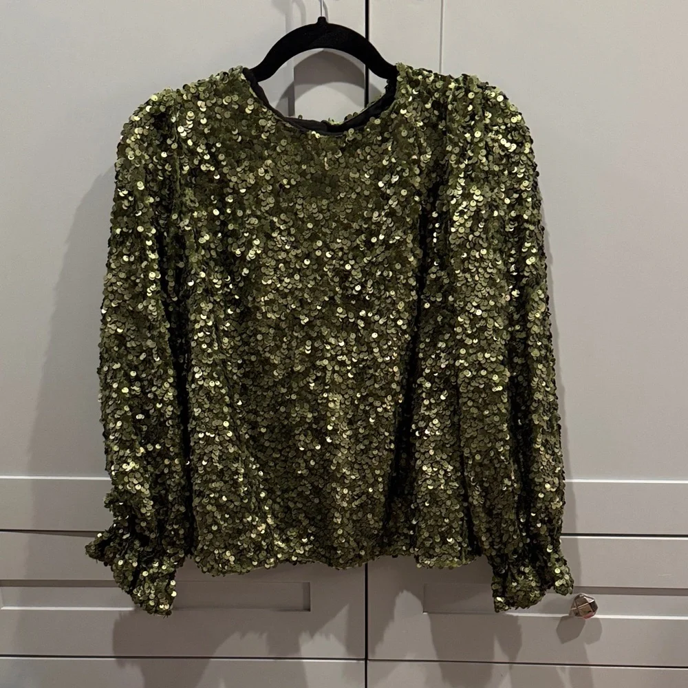 Sezane Merlin Sequin Blouse - Picture 3 of 7